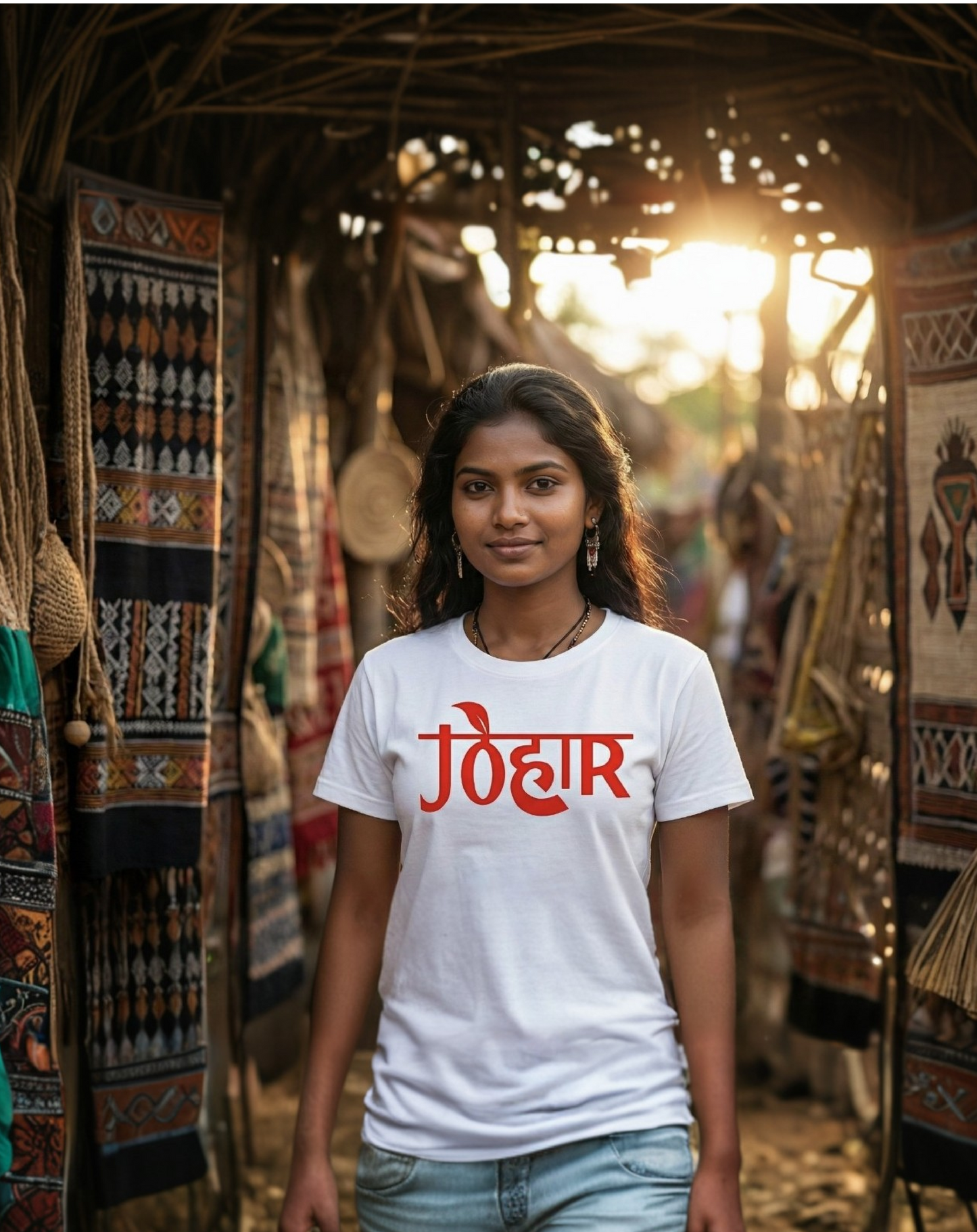 Johar T-Shirt | Adivasi Greeting Cotton Tee – Morluga