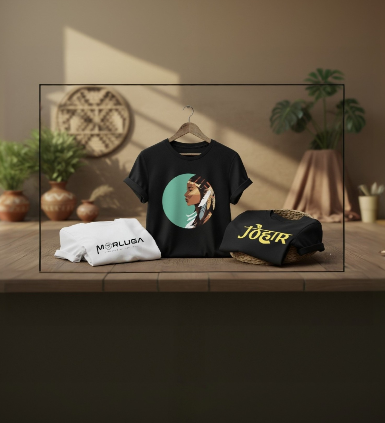 Tribal and Adivasi printed cotton T-shirts featuring indigenous art and cultural motifs