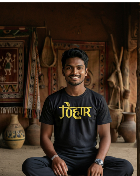 Johar T-Shirt | Adivasi Greeting Cotton Tee – Morluga